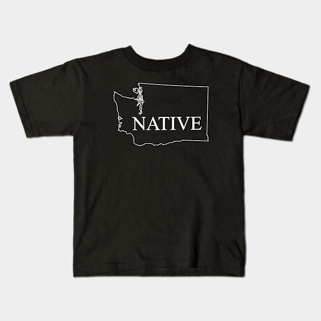 Washington Native Kids T-Shirt by LocalZonly